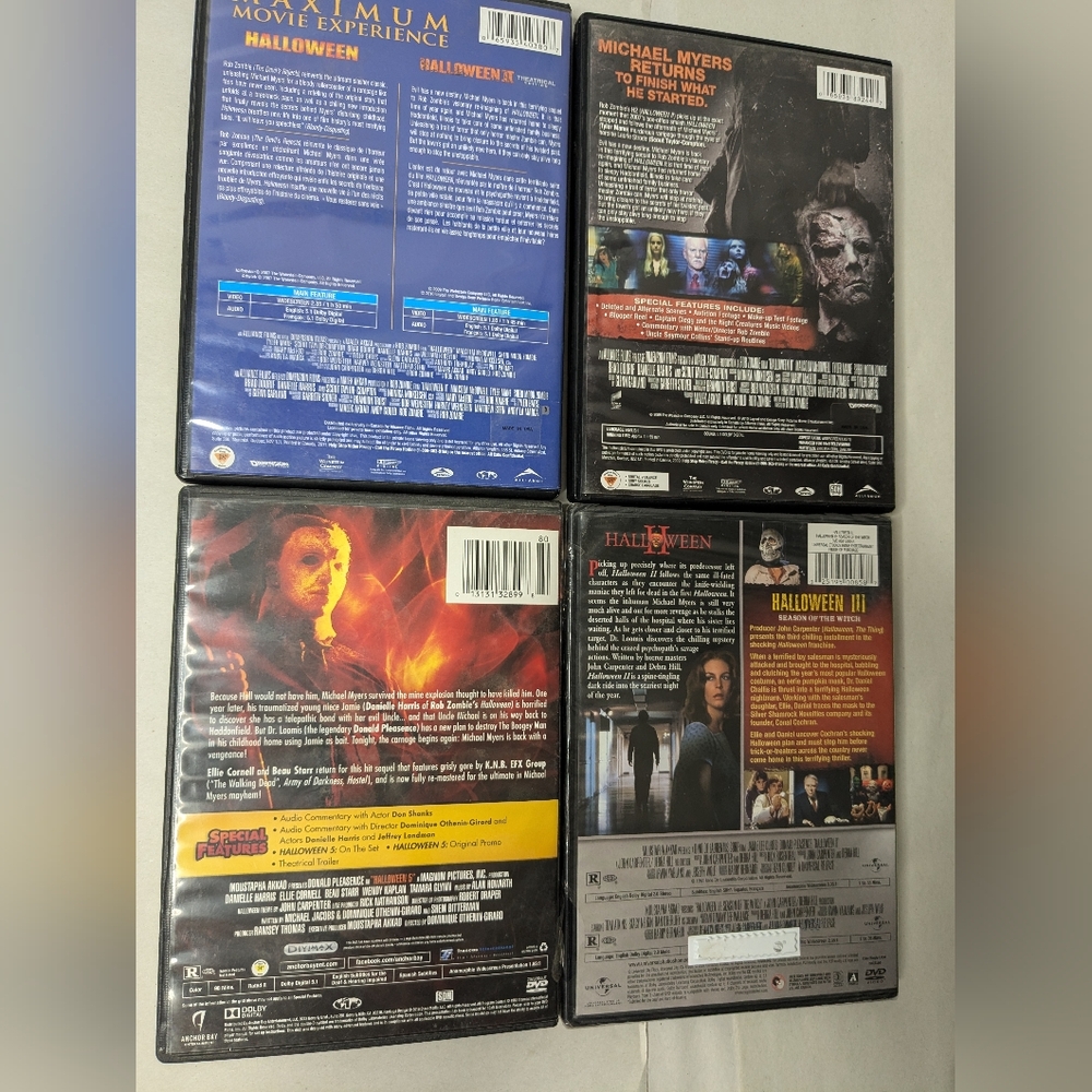 Halloween Michael Myers DVD Movies Set of 4 Rob Zombie A-3 - Picture 2 of 16